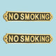 2 Solid Brass Plaques NO SMOKING Sign Polished Brass Plate