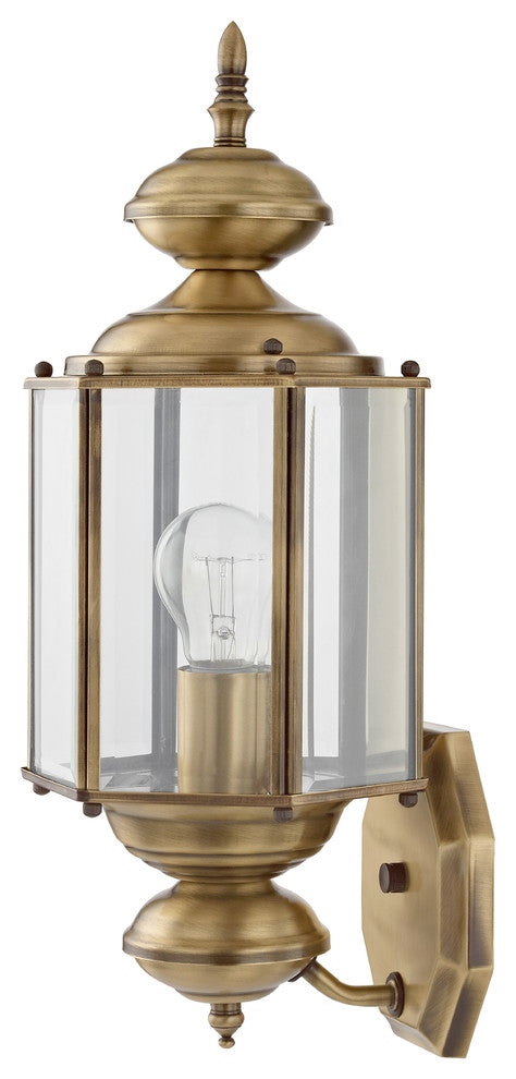 Outdoor Basics Outdoor Wall Lantern, Antique Brass