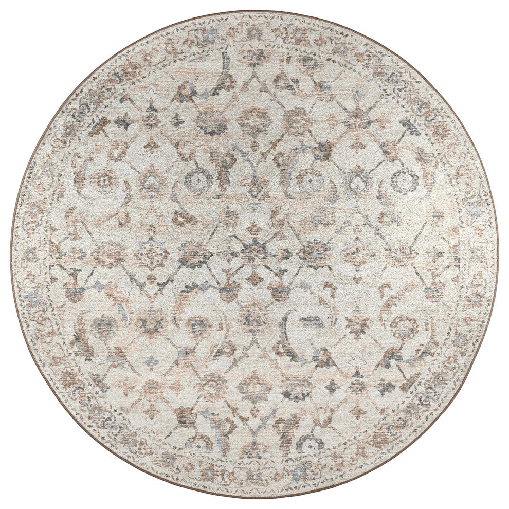 Jericho JC4 Linen 6' x 6' Round Rug