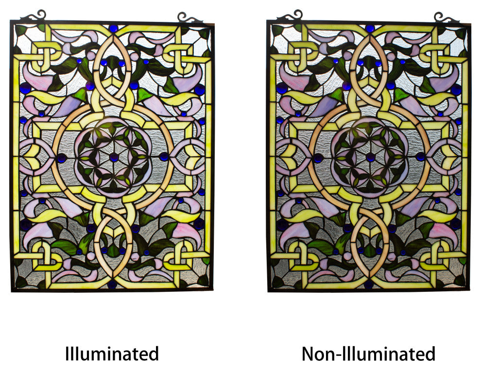 CHLOE Lighting Sabrina Tiffany Victorian Window Panel