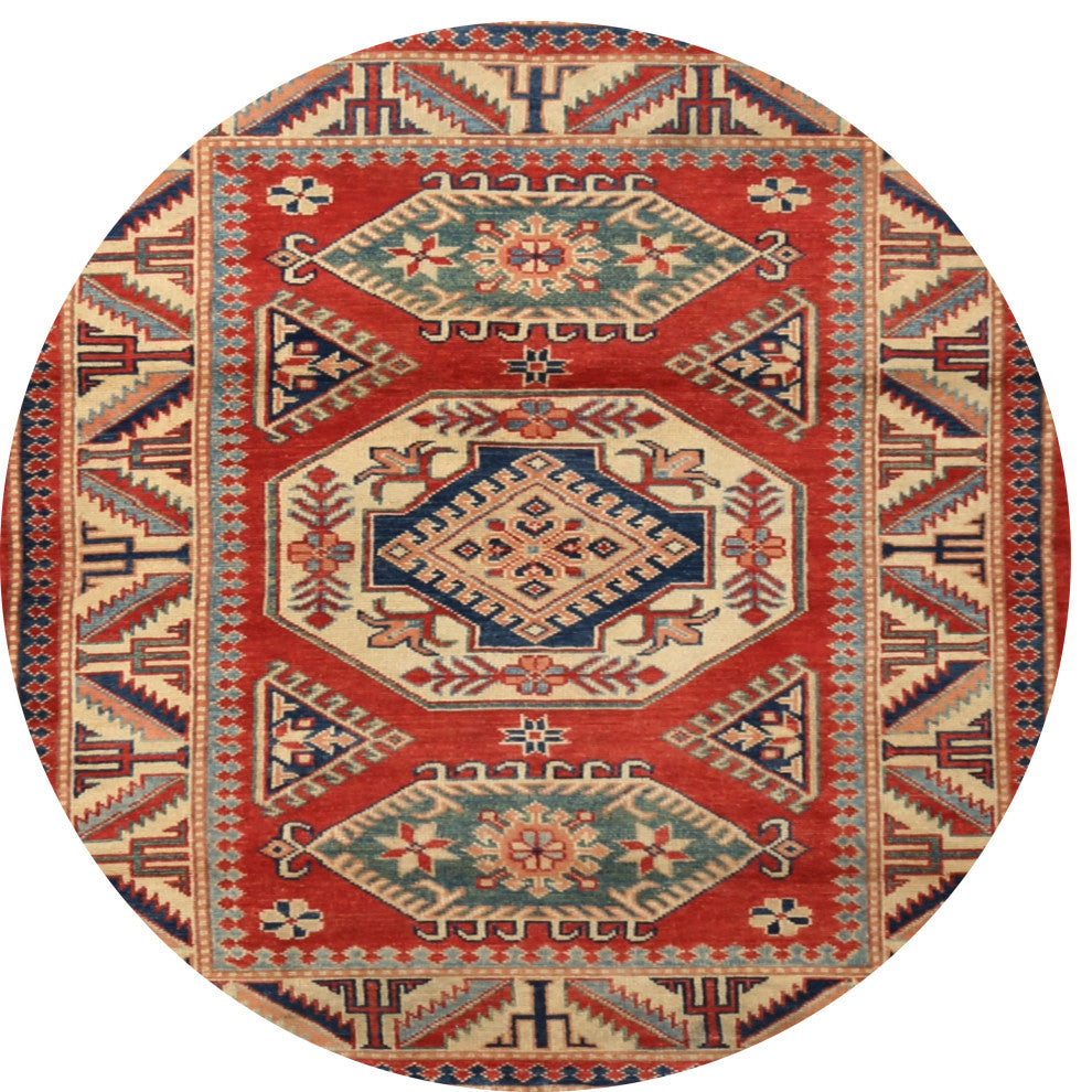 Ahgly Company Indoor Round Traditional Area Rugs, 4' Round