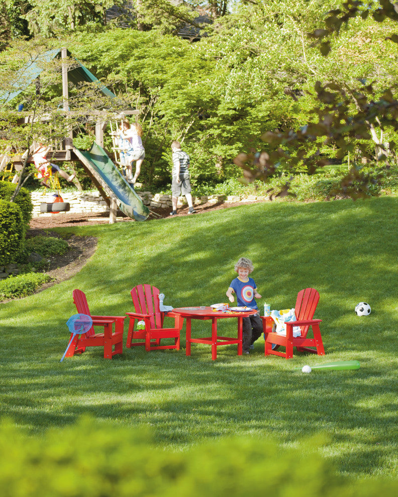 Polywood Kids Casual Chair, Black