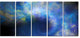 Perfect Whirlwind Starry Sky, Abstract Canvas Art Print, 60"x28", 5 Panels