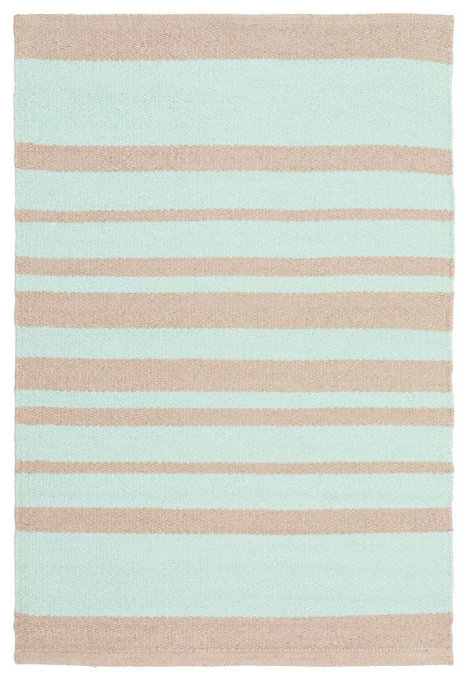 Surya Picnic PIC-4006 5'x8' Rug, Mint/Taupe