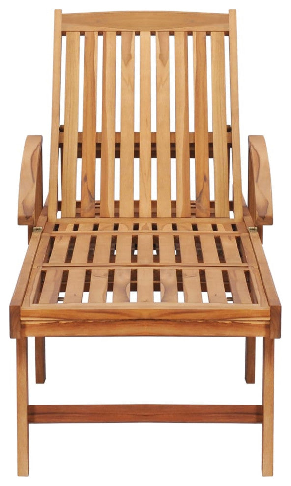 Vidaxl Sun Loungers 2-Piece Set With Table Solid Teak Wood