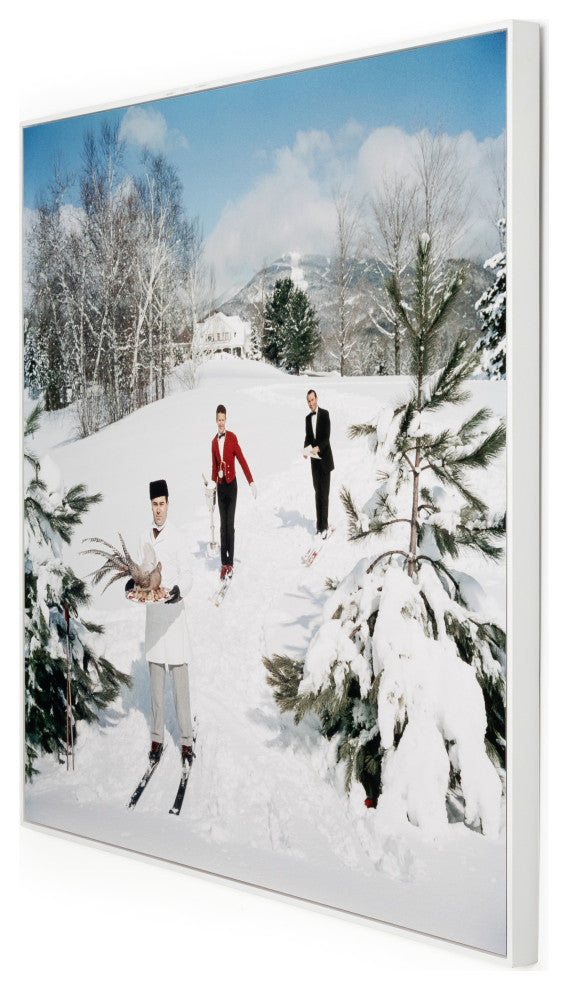 Skiing Waiters By Slim Aarons