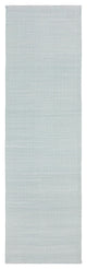 Dash & Albert Herringbone Light Blue/Ivory Indoor/Outdoor Rug, Blue, 2'6" x 8'