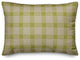 Green Plaid Throw Pillow