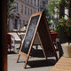 48" x 24" A-Frame Indoor/Outdoor A-Frame Magnetic Chalkboard Sign Set, Torched Brown