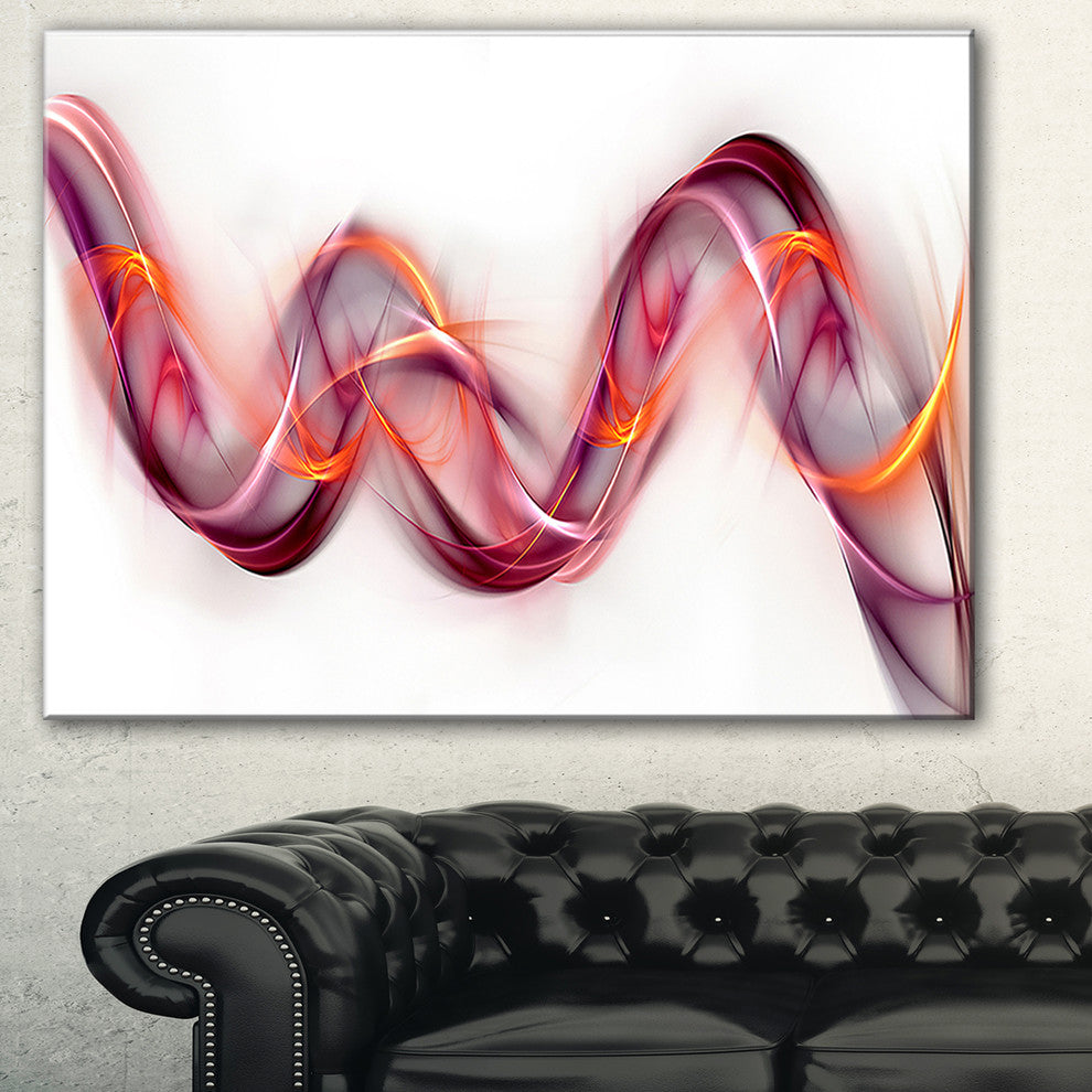 "Tangled Pink Gold Waves" Abstract Digital Art Canvas Print