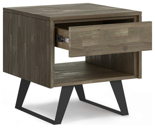 Lowry End Table, Distressed Grey