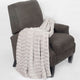 Saga Double Sided Faux Fur Throw, Fog
