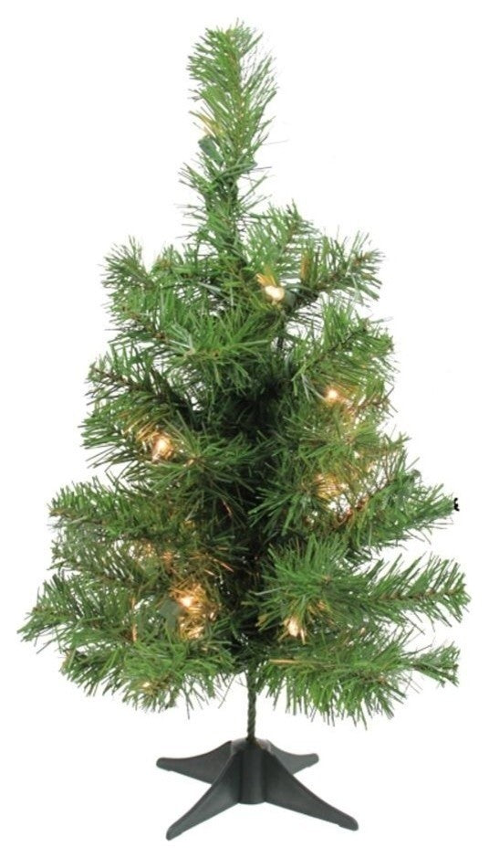18"x10" Pre-Lit Traditional Noble Medium Christmas Tree