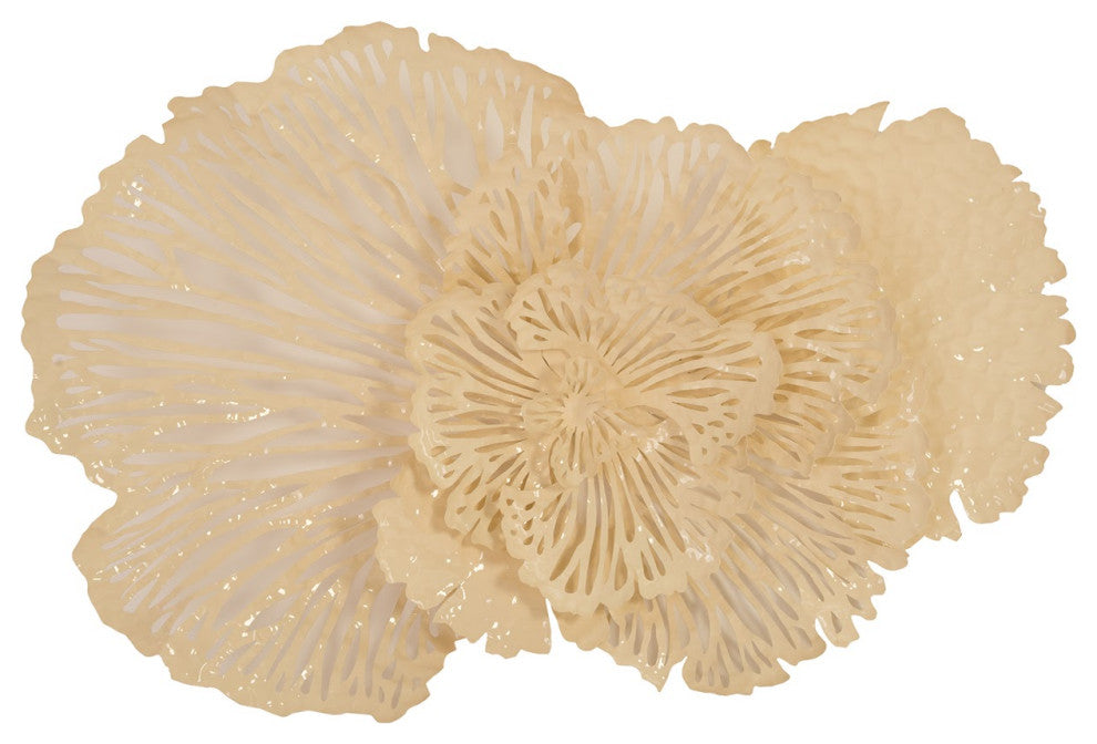 Flower Wall Art, Ivory, Medium
