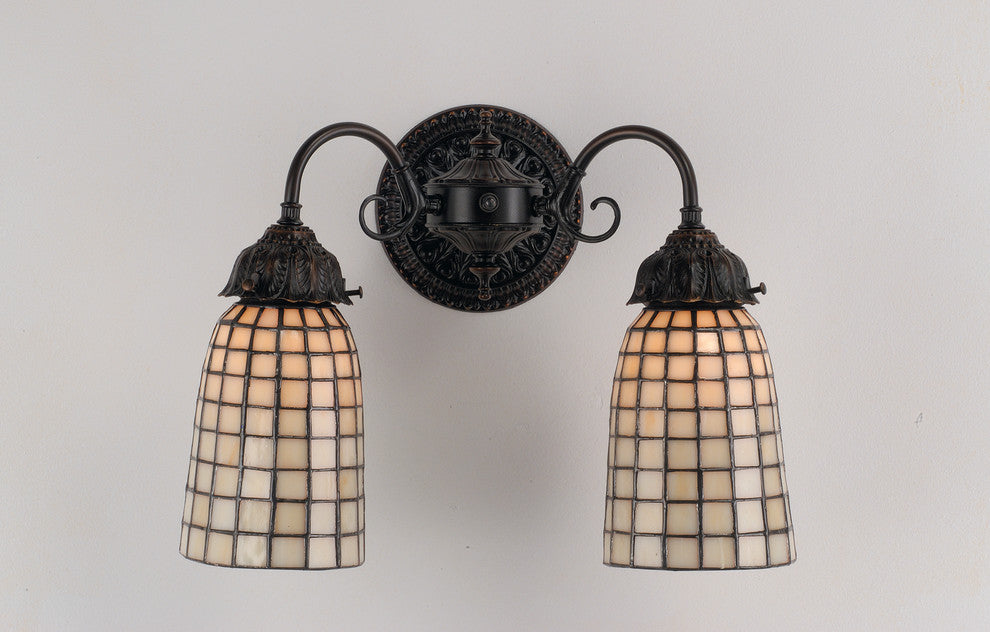 14.5 Wide Geometric Beige 2 LT Wall Sconce