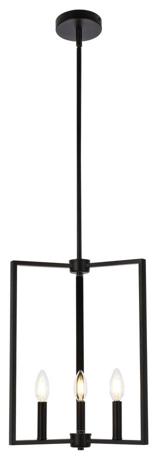Vincent 3-Light Pendant, Black