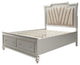 ACME Kaitlyn Eastern King Bed, PU and Champagne