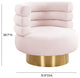 Naomi Blush Velvet Swivel Chair, Blush