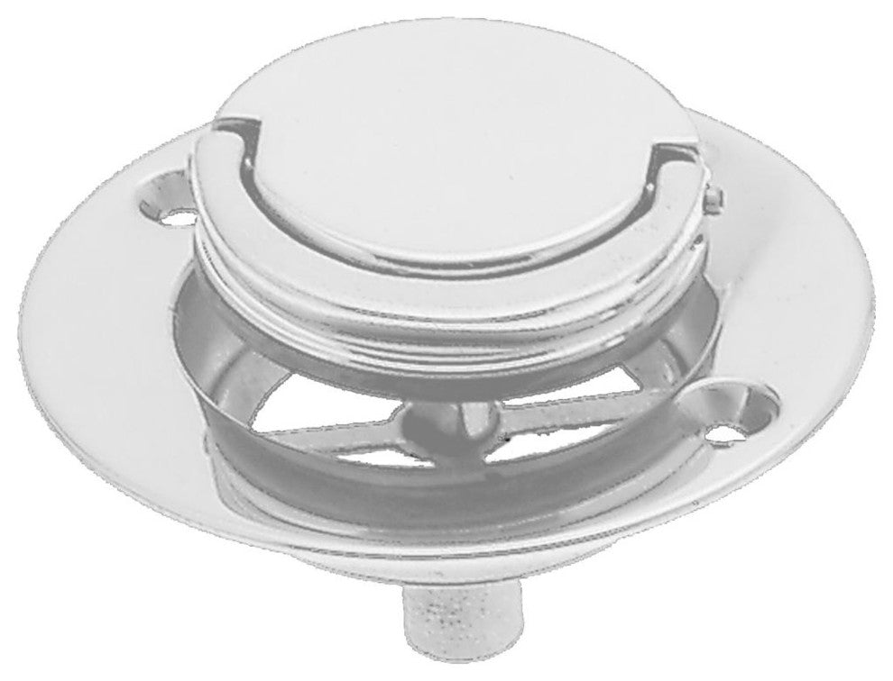 Roman Tub Drain Trim, 3-9/16" Od In Polished Brass, Powder Coated White