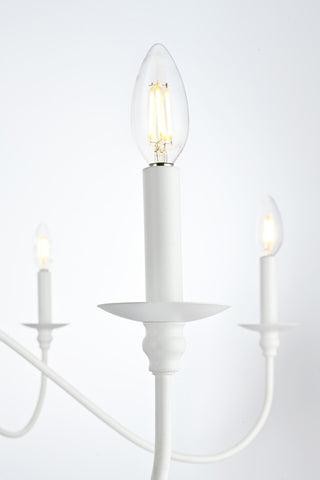 Elegant Lighting LD5056D54 Rohan 6 Light 54"W Taper Candle Style - Polished