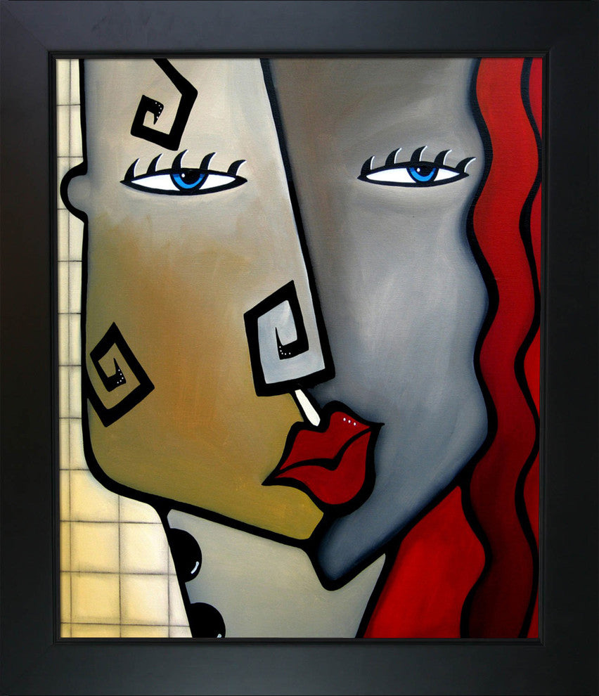 Fedro "Checkered Past" Canvas Print, New Age Black Frame 20x24