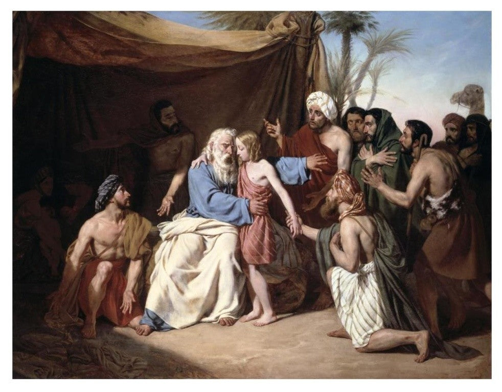 "Jacob Refusing To Let Benjamin Leave" Print by Eugene Roger, 32"x25"