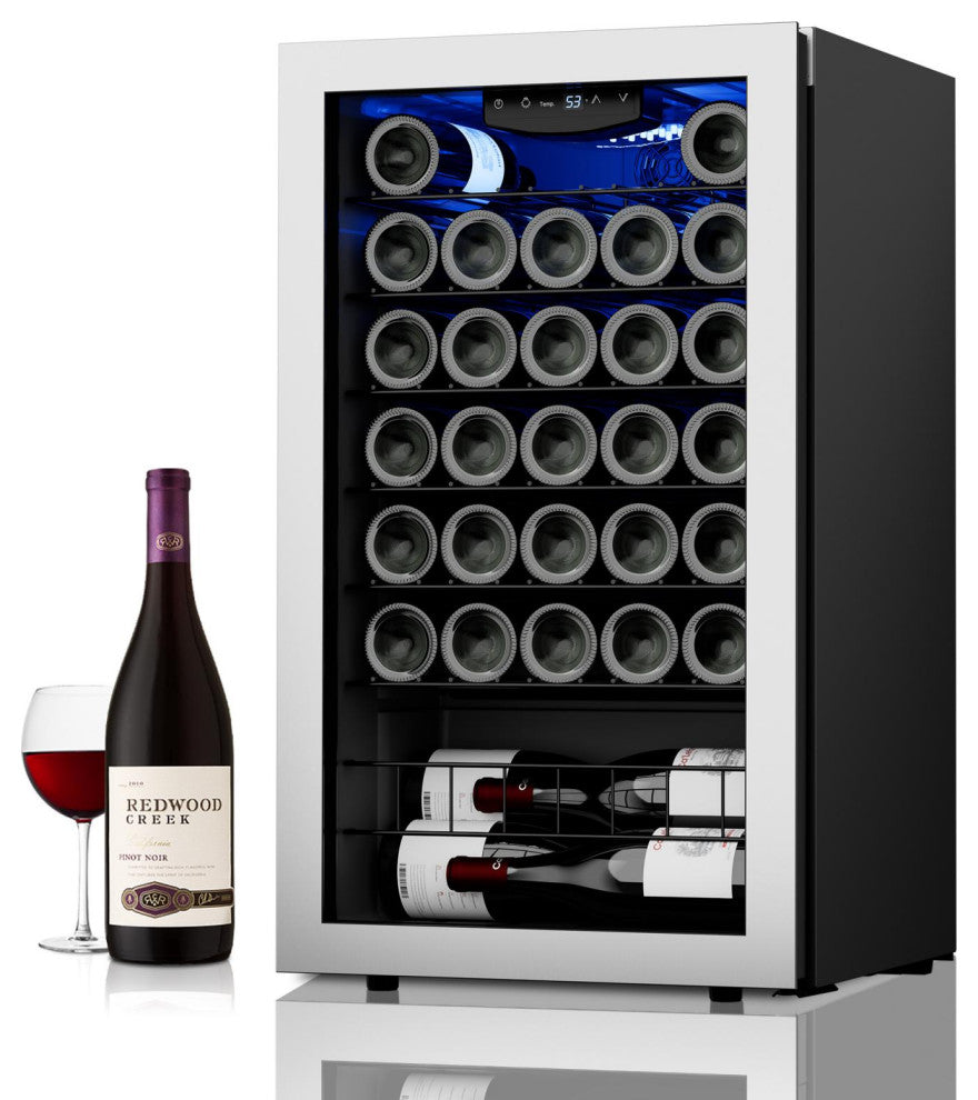 Ca''Lefort wine cooler refrigerator Freestanding 32 Bottles Buit-in Mini Fridge