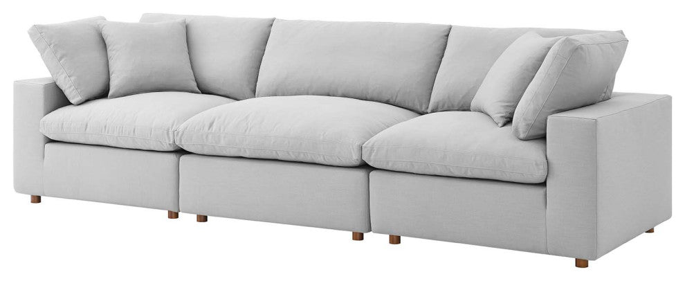 Modular Deep Sofa, Gray, Fabric, Modern, Lounge Cafe Hotel Hospitality
