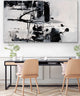 72x36 inches Minimal Black and white modern abstract painting Large wall art