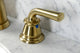 Kingston Brass KB967RXLSB Widespread Bathroom Faucet, Pop-Up Drain