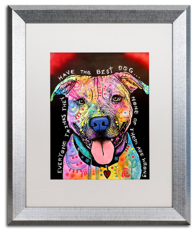 Dean Russo 'Best Dog' Art, Silver Frame, White Mat, 16x20