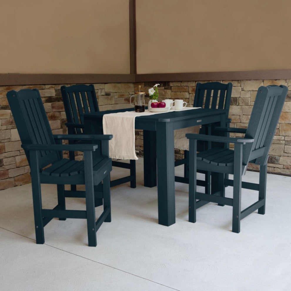 Lehigh 5-Piece Square Counter-Height Dining Set, Federal Blue