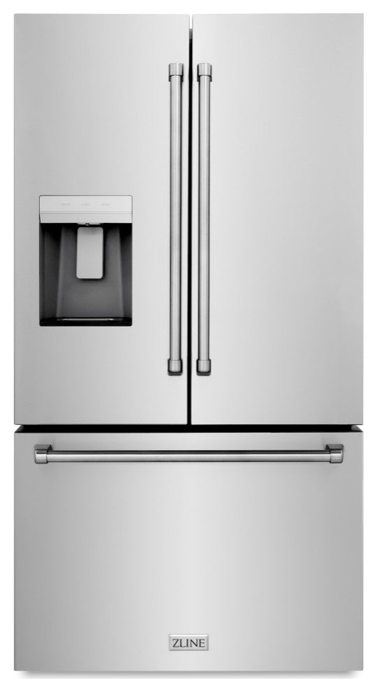 ZLINE 36" Standard Depth Refrigerator, Stainless With Water Dispenser RSM-W-36