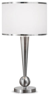 Dione 28"H Metal Table Lamp, Brushed Nickel