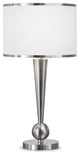 Dione 28"H Metal Table Lamp, Brushed Nickel