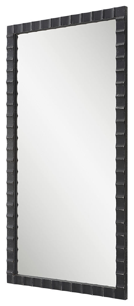 Uttermost Dandridge Black Industrial Mirror