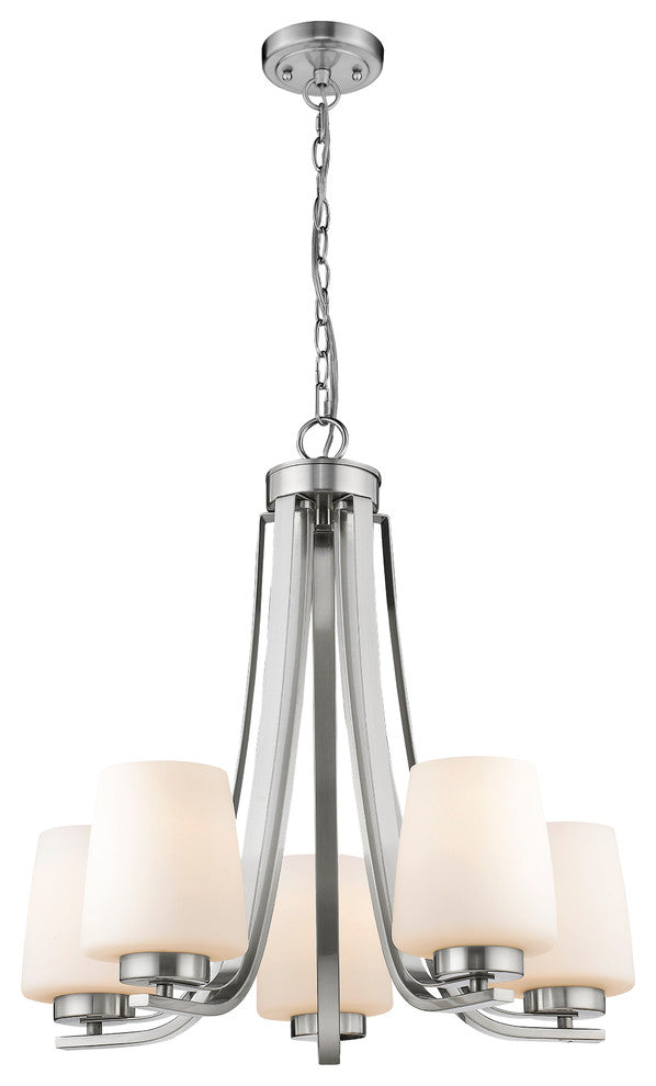 Olivia 5-Light Brushed Nickel Mini Chandelier 22"