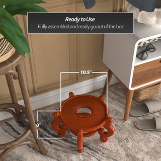 Rosewood Fishbowl Stand, Honey, Size 10.5" Base Diameter