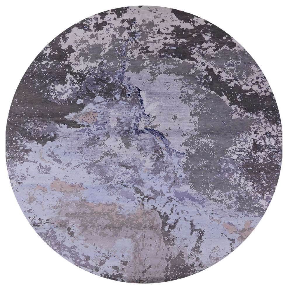 Ahgly Company Indoor Round Mid-Century Modern Area Rugs, 3' Round