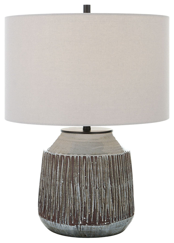 Uttermost Neolithic BlueGray Table Lamp