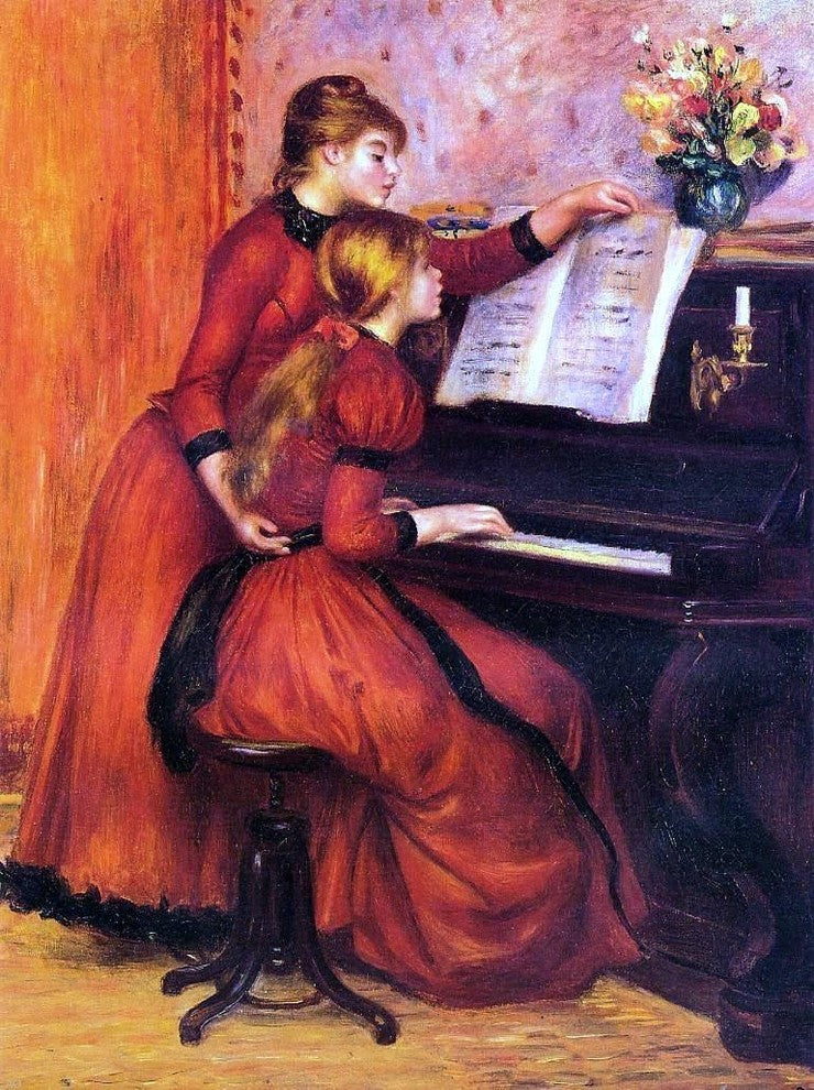 Pierre Auguste Renoir A Piano Lesson Wall Decal