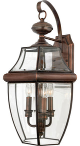 Newbury 3-Light Outdoor Lantern, Aged Copper