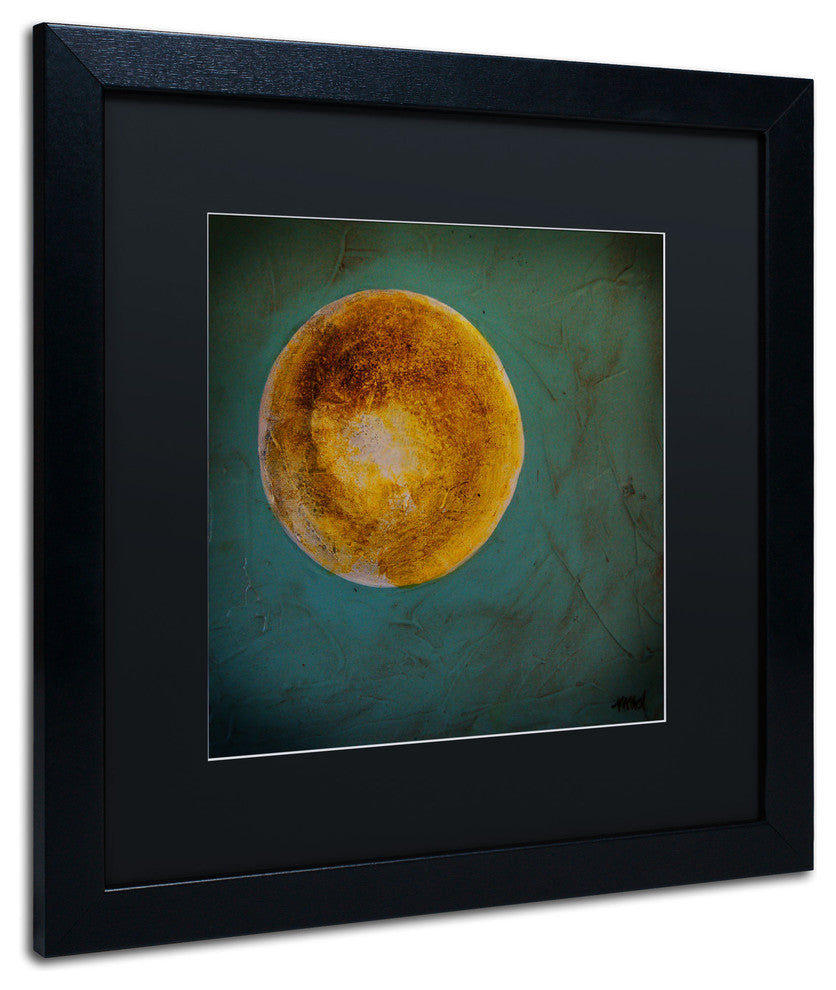 'Moon on Blue' Matted Framed Canvas Art by Nicole Dietz