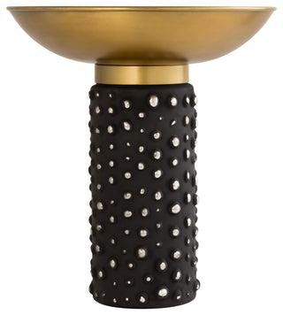 Blaze Glass/Brass Side Table - Antique Brass