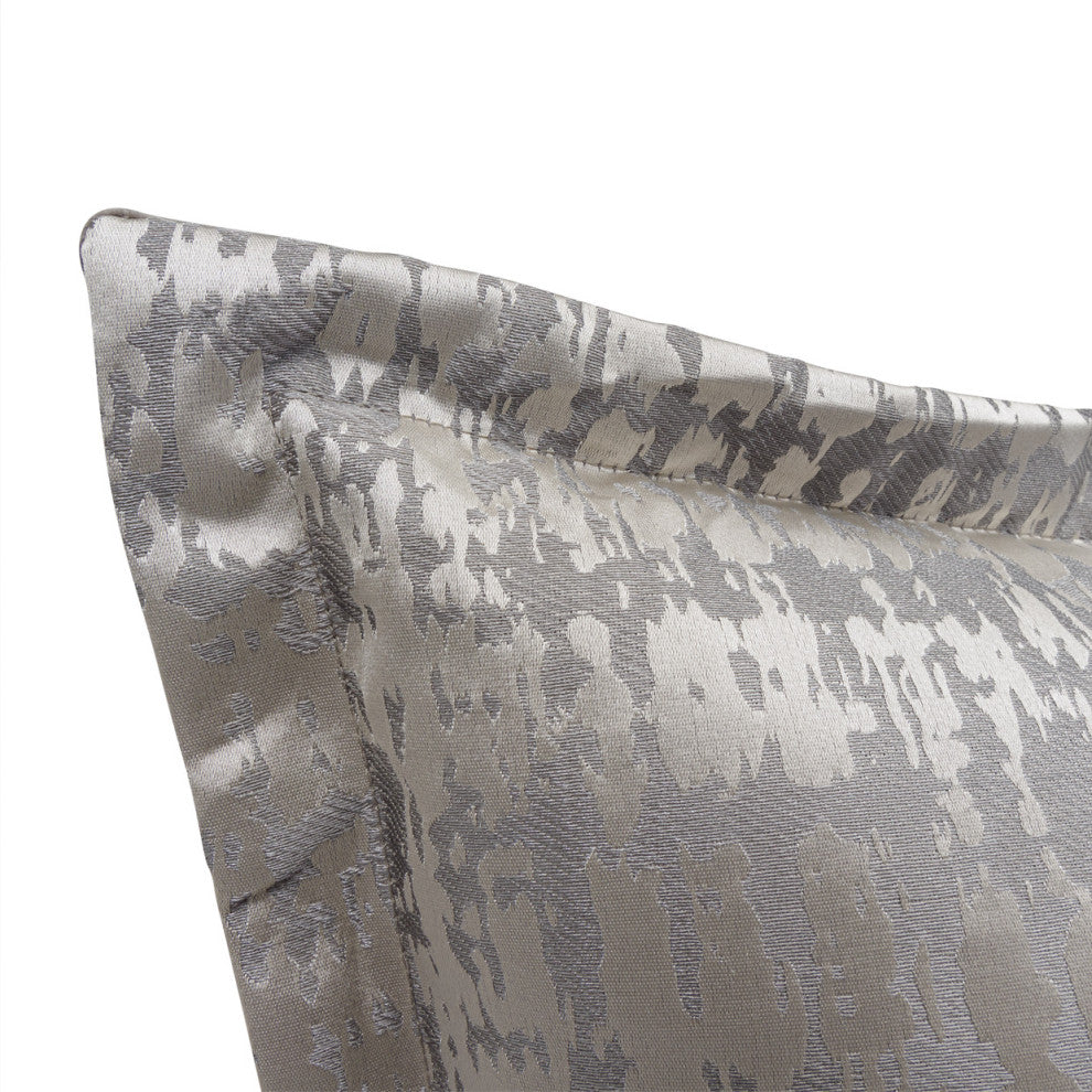 GLAMtastic Hodges 22" Flange Pillow, Set of 2, Silver