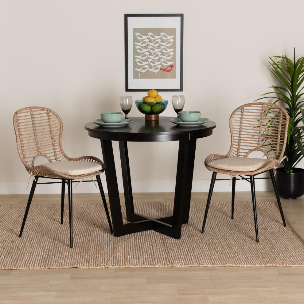 Sheryl Rattan Dining Chairs, Set of 2, Gray Wash