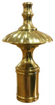 Royal Designs Umbrella Finial, Polished Brass, Single
