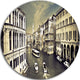 Venice Cityscape, Photography Large Disc Metal Wall Art, 11"