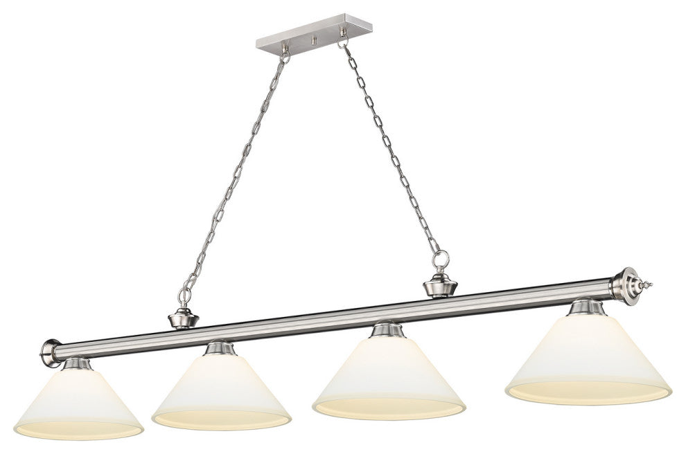 Zlite 2306-4BN-AMO14 4-Light Billiard, Matte Opal