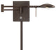 1-Light LED Swing Arm Wall Lamp, Copper Bronze Patina